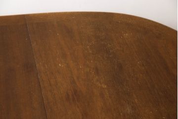 ビンテージ家具　アメリカ輸入モデル　DREXEL HERITAGE(ドレクセルヘリテイジ)　Touraine(ツーレイン)　滑らかな曲線が優雅な印象のダイニングテーブル(エクステンションテーブル、食卓、4人掛け、6人掛け、オーバル型、ヴィンテージ)(R-070579)