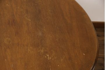 ビンテージ家具　アメリカ輸入モデル　DREXEL HERITAGE(ドレクセルヘリテイジ)　Touraine(ツーレイン)　滑らかな曲線が優雅な印象のダイニングテーブル(エクステンションテーブル、食卓、4人掛け、6人掛け、オーバル型、ヴィンテージ)(R-070579)
