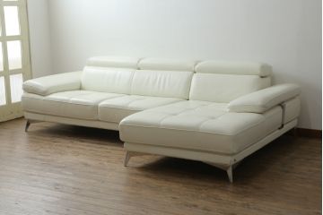 中古　総本革(レザー)　イタリア　NICOLETTI HOME(ニコレッティ)　Domus(ドムス)　快適な座り心地と高級感ある空間を演出してくれる2.5Pソファセット(カウチソファ、ワンアーム、2人掛け、3人掛け)(定価約80万円)(R-070580)