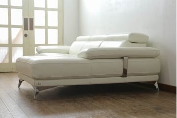 中古　総本革(レザー)　イタリア　NICOLETTI HOME(ニコレッティ)　Domus(ドムス)　快適な座り心地と高級感ある空間を演出してくれる2.5Pソファセット(カウチソファ、ワンアーム、2人掛け、3人掛け)(定価約80万円)(R-070580)