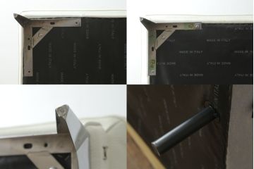 中古　総本革(レザー)　イタリア　NICOLETTI HOME(ニコレッティ)　Domus(ドムス)　快適な座り心地と高級感ある空間を演出してくれる2.5Pソファセット(カウチソファ、ワンアーム、2人掛け、3人掛け)(定価約80万円)(R-070580)