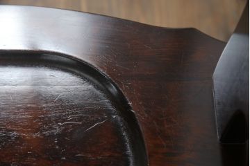 和製ビンテージ　神居民芸家具　気品漂う和モダンなチェア(椅子、イス、ダイニングチェア、板座チェア、ヴィンテージ)(R-070582)