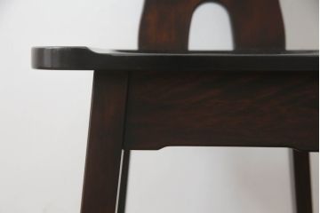 和製ビンテージ　神居民芸家具　気品漂う和モダンなチェア(椅子、イス、ダイニングチェア、板座チェア、ヴィンテージ)(R-070582)