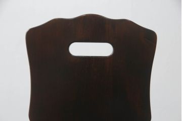 和製ビンテージ　神居民芸家具　気品漂う和モダンなチェア(椅子、イス、ダイニングチェア、板座チェア、ヴィンテージ)(R-070582)