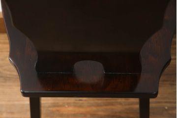和製ビンテージ　神居民芸家具　気品漂う和モダンなチェア(椅子、イス、ダイニングチェア、板座チェア、ヴィンテージ)(R-070582)