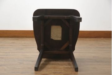 和製ビンテージ　神居民芸家具　気品漂う和モダンなチェア(椅子、イス、ダイニングチェア、板座チェア、ヴィンテージ)(R-070582)