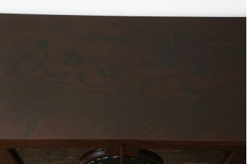 和製ビンテージ　岩谷堂箪笥　迫力のある杢目が魅力的なサイドボード(サイドキャビネット、ローボード、リビングボード、テレビ台、テレビボード、収納棚、飾り棚、ガラス戸棚、ヴィンテージ)(R-070586)