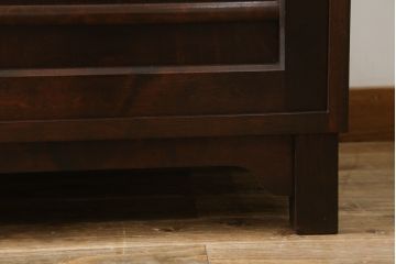 和製ビンテージ　九州民芸家具　和モダン空間づくりにおすすめ!　落ち着いた色合いが魅力の上品な下駄箱(収納棚、ヴィンテージ)(R-070588)