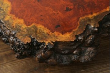 和製ビンテージ　カリン材(花梨材)　迫力ある佇まいが魅力的な座卓(ローテーブル、センターテーブル、ヴィンテージ)(R-070589)