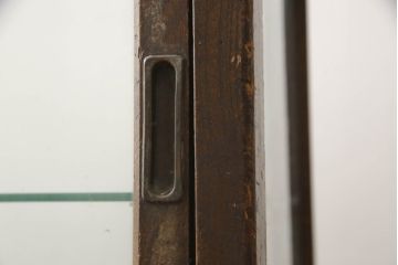 和製アンティーク　大正ロマン　栓材　ノスタルジックな雰囲気の台形ガラスケース(ショーケース、飾り棚、陳列棚、店舗什器)(R-070590)