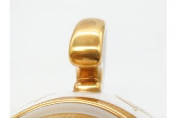 イギリス　AYNSLEY(エインズレイ)　Imperial Gold(インペリアルゴールド)　金の繊細なデザインが上品な雰囲気を醸し出すティーポット&シュガーポット&クリーマー3点セット(ミルクジャー、ミルクポット、ボンボン入れ、洋食器)(R-070629)