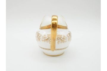 イギリス　AYNSLEY(エインズレイ)　Imperial Gold(インペリアルゴールド)　金の繊細なデザインが上品な雰囲気を醸し出すティーポット&シュガーポット&クリーマー3点セット(ミルクジャー、ミルクポット、ボンボン入れ、洋食器)(R-070629)