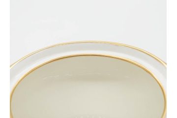 イギリス　AYNSLEY(エインズレイ)　Imperial Gold(インペリアルゴールド)　金の繊細なデザインが上品な雰囲気を醸し出すティーポット&シュガーポット&クリーマー3点セット(ミルクジャー、ミルクポット、ボンボン入れ、洋食器)(R-070629)