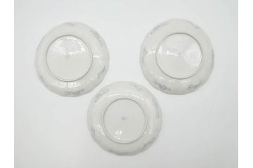 幕末期　伊万里　色絵　染付　約22cm　7寸　煌びやかな金彩が魅力的な中皿3枚セット(獅子、松竹、和食器、七寸)(R-070634)