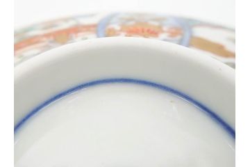 幕末〜明治期　伊万里　金彩　約14cm　4.4寸　華やかな色絵が食卓に彩を与える蓋付き茶碗3客セット(獅子、松竹、和食器、四寸四分)(R-070635)
