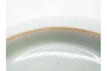 江戸期　古伊万里　染付　約16cm　5.1寸　縁起のいい絵柄が魅力的な中皿5枚セット(寿字、和食器、和皿、五寸一分)(R-070639)