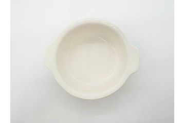 ARABIA FINLAND　Krokus(クロッカス)　シンプルなデザインで取り入れやすいスーププレート2枚&持ち手付きボウルセット(スープ皿、グラタン皿、グリーン・ブルーライン、アラビア、フィンランド、北欧食器)(R-070641)