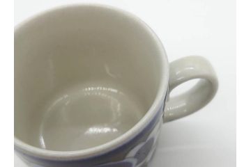ARABIA FINLAND　saara(サーラ)　大胆に描かれた花模様と深みのある色合いが素敵なカップ&ソーサー4客セット(アラビア、フィンランド、北欧食器、C&S)(R-070642)
