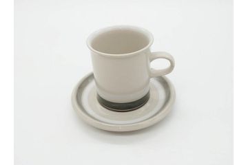 ARABIA FINLAND　salla(サーラ)　優しい色合いが落ち着いた雰囲気を醸し出すカップ&ソーサー2客セット(アラビア、フィンランド、北欧食器、C&S)(R-070643)