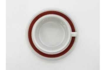 ARABIA FINLAND　Rosmarin(ロスマリン)　Ulla Procope(ウラ・プロコッペ)　温かみのあるブラウン色が魅力のティーカップ・コーヒーカップ&ソーサー3客セット(アラビア、フィンランド、Sモデル、北欧食器、C&S、ローズマリー)(R-070645)