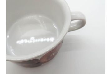 ARABIA FINLAND　Rosmarin(ロスマリン)　Ulla Procope(ウラ・プロコッペ)　温かみのあるブラウン色が魅力のティーカップ・コーヒーカップ&ソーサー3客セット(アラビア、フィンランド、Sモデル、北欧食器、C&S、ローズマリー)(R-070645)