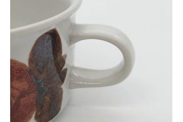 ARABIA FINLAND　Rosmarin(ロスマリン)　Ulla Procope(ウラ・プロコッペ)　温かみのあるブラウン色が魅力のティーカップ・コーヒーカップ&ソーサー3客セット(アラビア、フィンランド、Sモデル、北欧食器、C&S、ローズマリー)(R-070645)