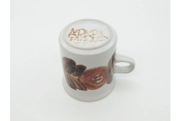 ARABIA FINLAND　Rosmarin(ロスマリン)　Ulla Procope(ウラ・プロコッペ)　温かみのあるブラウン色が魅力のティーカップ・コーヒーカップ&ソーサー3客セット(アラビア、フィンランド、Sモデル、北欧食器、C&S、ローズマリー)(R-070645)