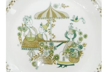 Figgjo(フィッギオ)　Market(マーケット)　可愛らしいデザインが食卓のアクセントになるカップ&ソーサー2客・プレート2枚・バターケースセット(C&S、皿、北欧食器、Turi design)(R-070646)