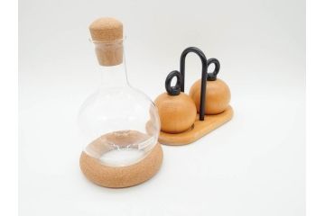 デンマーク　BODUM(ボダム)　シンプルながらもお洒落な雰囲気溢れるワイン&ウォーターデキャンタ・ペッパー&ソルトミルセット(フラスコ型、デカンタ、水差し、酒器)(R-070647)