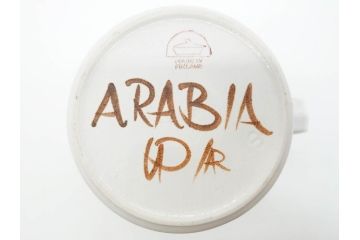 ARABIA FINLAND　Rosmarin(ロスマリン)　Ulla Procope(ウラ・プロコッペ)　一つ一つ丁寧に描かれた優しい印象のコーヒーポット(アラビア、フィンランド、Sモデル、北欧食器、ティーポット、ローズマリー)(R-070648)