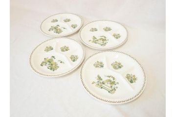 Figgjo(フィッギオ)　Market(マーケット)　仕切り付きで使いやすいランチプレート4枚セット(皿、北欧食器、Turi design)(R-070649)