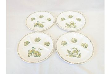 Figgjo(フィッギオ)　Market(マーケット)　仕切り付きで使いやすいランチプレート4枚セット(皿、北欧食器、Turi design)(R-070649)
