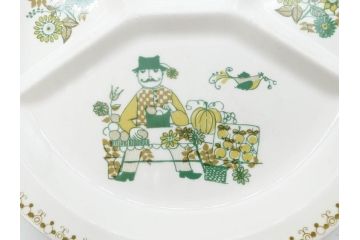 Figgjo(フィッギオ)　Market(マーケット)　仕切り付きで使いやすいランチプレート4枚セット(皿、北欧食器、Turi design)(R-070649)