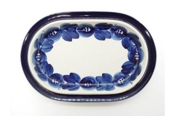 ARABIA FINLAND　Anemone(アネモネ)　Ulla Procope(ウラ・プロコッペ)　濃淡の色使いが美しいオーバルプレート(アラビア、フィンランド、Sモデル、北欧食器、大皿)(R-070651)