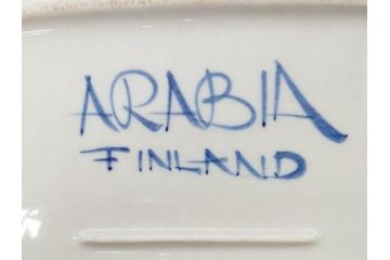 ARABIA FINLAND　Anemone(アネモネ)　Ulla Procope(ウラ・プロコッペ)　濃淡の色使いが美しいオーバルプレート(アラビア、フィンランド、Sモデル、北欧食器、大皿)(R-070651)