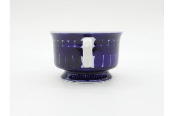 ARABIA FINLAND　Valencia (バレンシア)　Ulla Procope(ウラ・プロコッペ)　美しい青色が上品な雰囲気を高めるカップ&ソーサー6客セット(アラビア、フィンランド、北欧食器、C&S)(R-070652)
