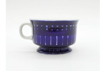 ARABIA FINLAND　Valencia (バレンシア)　Ulla Procope(ウラ・プロコッペ)　美しい青色が上品な雰囲気を高めるカップ&ソーサー6客セット(アラビア、フィンランド、北欧食器、C&S)(R-070652)