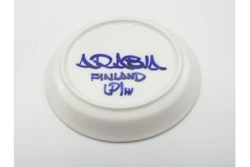 ARABIA FINLAND　Valencia (バレンシア)　Ulla Procope(ウラ・プロコッペ)　美しい青色が上品な雰囲気を高めるカップ&ソーサー6客セット(アラビア、フィンランド、北欧食器、C&S)(R-070652)