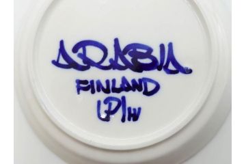 ARABIA FINLAND　Valencia (バレンシア)　Ulla Procope(ウラ・プロコッペ)　美しい青色が上品な雰囲気を高めるカップ&ソーサー6客セット(アラビア、フィンランド、北欧食器、C&S)(R-070652)