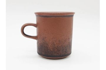 ARABIA FINLAND　Ruska(ルスカ)　Ulla Procope(ウラ・プロコッペ)　一つ一つ違う模様が魅力的で温かみのあるコーヒーカップ&ソーサー4客セット(アラビア、フィンランド、Sモデル、北欧食器、C&S)(R-070653)