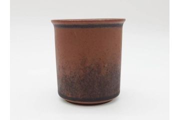 ARABIA FINLAND　Ruska(ルスカ)　Ulla Procope(ウラ・プロコッペ)　一つ一つ違う模様が魅力的で温かみのあるコーヒーカップ&ソーサー4客セット(アラビア、フィンランド、Sモデル、北欧食器、C&S)(R-070653)