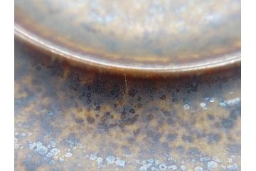 ARABIA FINLAND　Ruska(ルスカ)　Ulla Procope(ウラ・プロコッペ)　一つ一つ違う模様が魅力的で温かみのあるコーヒーカップ&ソーサー4客セット(アラビア、フィンランド、Sモデル、北欧食器、C&S)(R-070653)