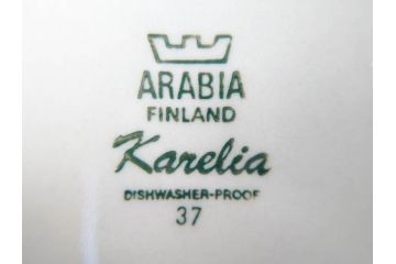 ARABIA FINLAND　Karelia(カレリア)　シンプルかつ存在感のある佇まいが魅力的なカップ&ソーサー2客・プレート5枚セット(アラビア、フィンランド、C&S、スーププレート、スープ皿、北欧食器)(R-070654)