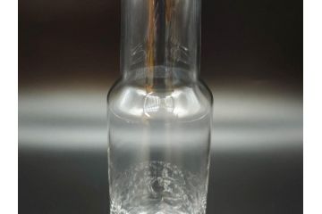 デンマーク　Stelton(ステルトン)　なめらかなフォルムが美しいカラフェ&グラス4客セット(ピッチャー、デキャンタ、デカンタ、水差し、ジャグ、ウォーターポット、ボトル、フラワーベース、ガラス、ワイン、北欧食器、箱付き)(R-070657)