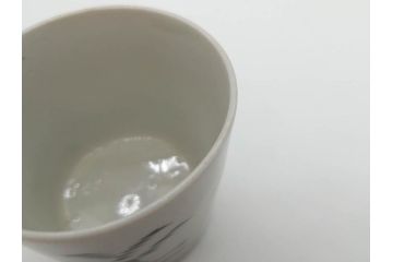 江戸期　古伊万里　染付　落ち着いた色合いが和の雰囲気を醸し出す猪口2客セット(大根文?、竹文、トンボ、お猪口、おちょこ、湯呑、和食器)(R-070658)