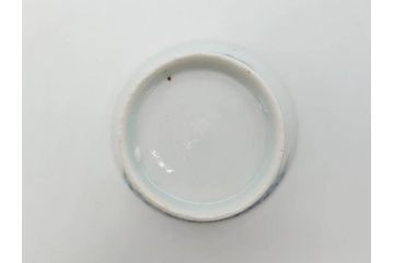 江戸期　古伊万里　染付　落ち着いた色合いが和の雰囲気を醸し出す猪口2客セット(大根文?、竹文、トンボ、お猪口、おちょこ、湯呑、和食器)(R-070658)