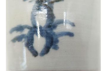 江戸期　古伊万里　染付　落ち着いた色合いが和の雰囲気を醸し出す猪口2客セット(大根文?、竹文、トンボ、お猪口、おちょこ、湯呑、和食器)(R-070658)