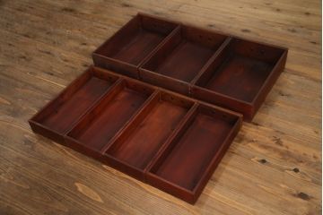 和製ビンテージ　総無垢材　栓材　落ち着いた佇まいが魅力の水屋箪笥サイドボード(引き出し、戸棚、収納棚、食器棚、ヴィンテージ)(R-070696)