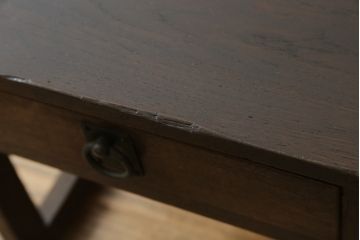 和製アンティーク　ナラ材　レトロな雰囲気たっぷりな文机(座卓、ローテーブル、センターテーブル)(R-070699)