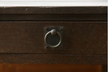 和製アンティーク　ナラ材　レトロな雰囲気たっぷりな文机(座卓、ローテーブル、センターテーブル)(R-070699)